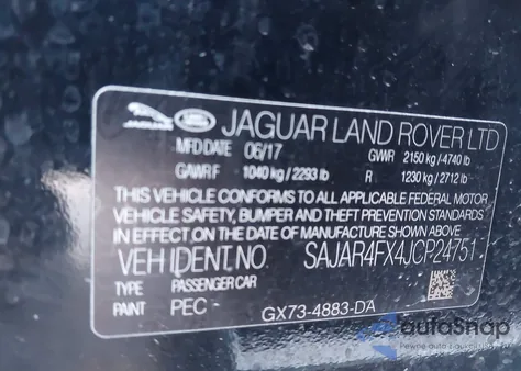 2018 Jaguar Xe 25T from USA, damaged, VIN SAJAR4FX4JCP24751